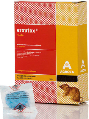 Agroza Aroutox Ποντικοφάρμακο Πάστας 100gr – Ισχυρό Δόλωμα για Ποντίκια & Αρουραίους Υψηλής Απόδοσης | Agroza