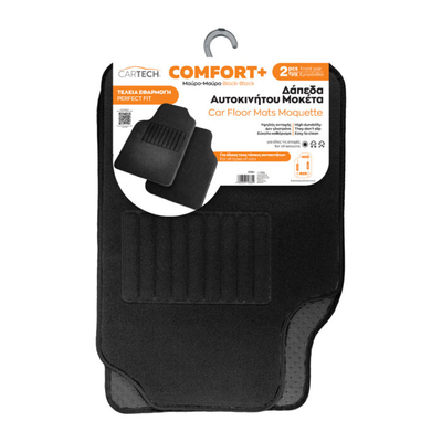 Cartech Μοκέτα Comfort Μαύρο 2 τμχ (10384)