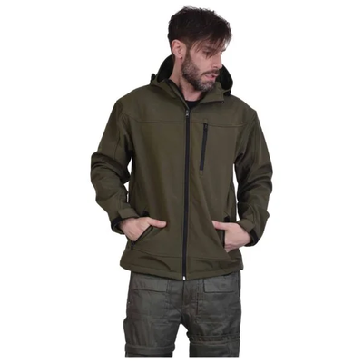 Ergo Ζακέτα Εργασίας Softshell Ψύχους με Κουκούλα Χακί 5301-430