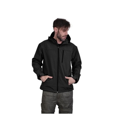 Ergo Ζακέτα Εργασίας Softshell Ψύχους με Κουκούλα Μαύρη 5301-590