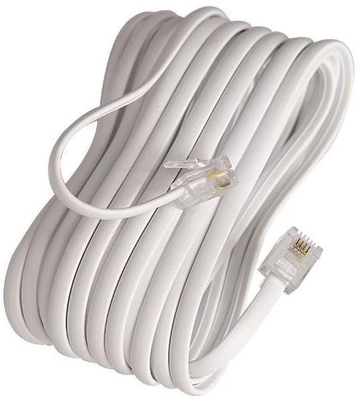 Eurolamp Τηλεφωνικό Καλώδιο RJ11 6P4C 5m – Λευκό (147-10063)