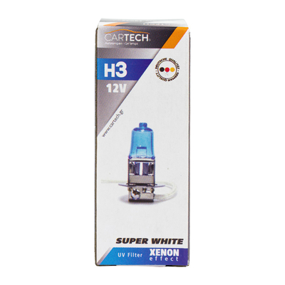 ΛΑΜΠΑ H3 – 12V/55W με Καλώδιο PK22s SUPER WHITE TMX