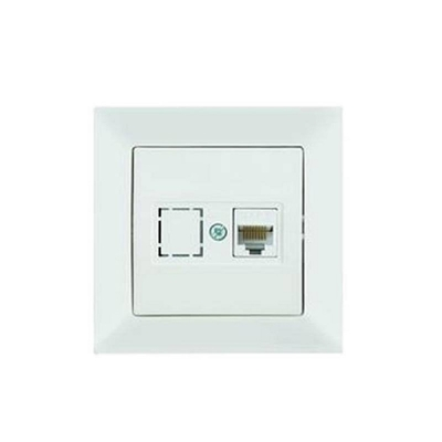 Πρίζα Τηλεφώνου Mutism Electric Candela – RJ11 / Τηλεφωνική Θύρα – Λευκή