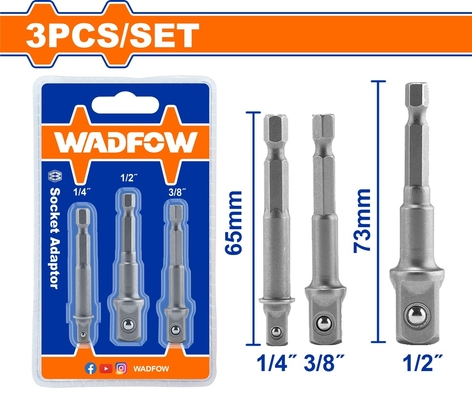 WADFOW ΣΕΤ ΑΝΤΑΠΤΟΡΕΣ 1/4" - 3/8" - 1/2" 3ΤΕΜ (WSV4K01)