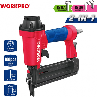 WORKPRO Καρφωτικό Αέρος για Πρόκες &amp; Δίχαλα