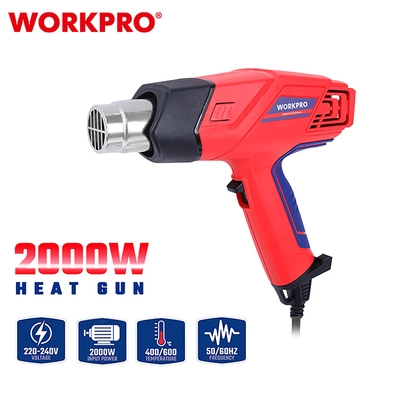 WORKPRO WP474000CE Πιστόλι Θερμού Αέρα 2000W – 2 Ρυθμίσεις Θερμοκρασίας
